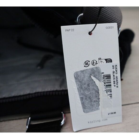 Kipling KIA3H3-3IV Women's Large Black Adara Crossbody Tote Bag - Picture 5 of 12